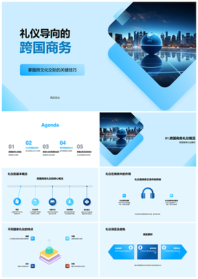 跨国企业跨文化商务礼仪培训与全球关系PPT模板