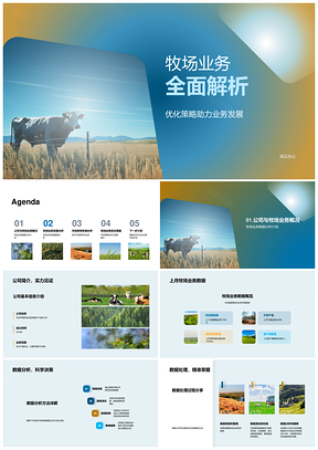 牧场业务数据分析优化发展竞争策略PPT模板