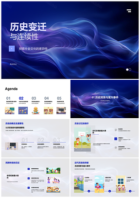 历史变局与社会文化演进延续PPT模板