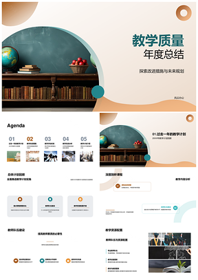 2025教学质量年度总结改进规划师资资源评估PPT模板