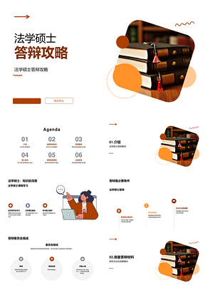 法学硕士答辩委员会导师研究方法书籍攻略PPT模板