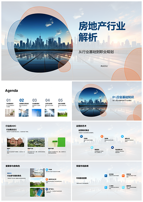 房地产行业运营模式及市场驱动因素解析PPT模板