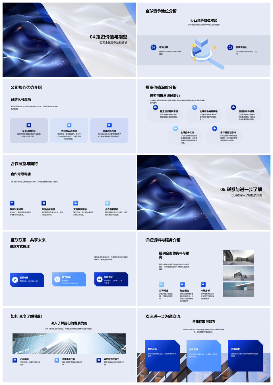 品牌发展年报策略展望经营规划投资回报销售增长海外拓展PPT模板