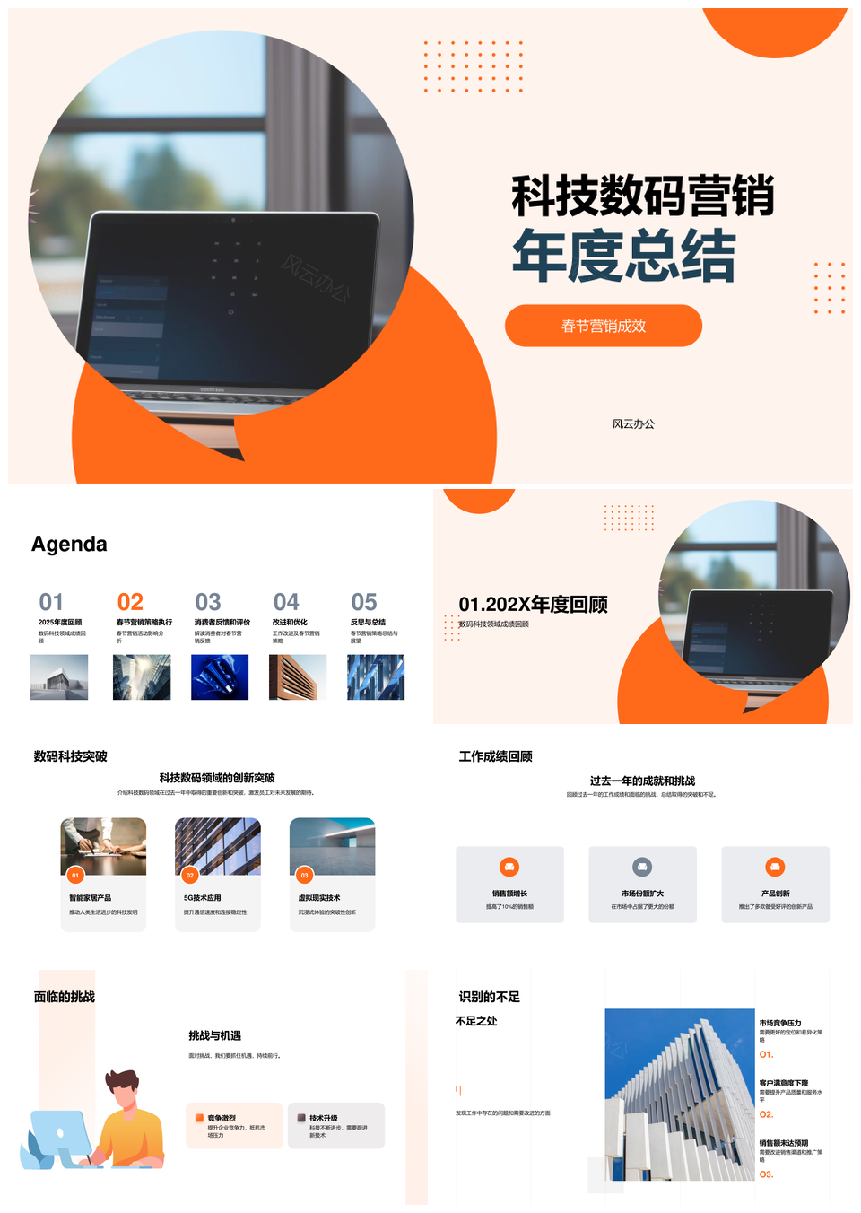 2025科技数码春节营销策略成效消费者产品反馈总结PPT模板