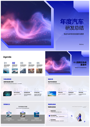 汽车研发年度电动自动驾驶技术趋势挑战应对PPT模板