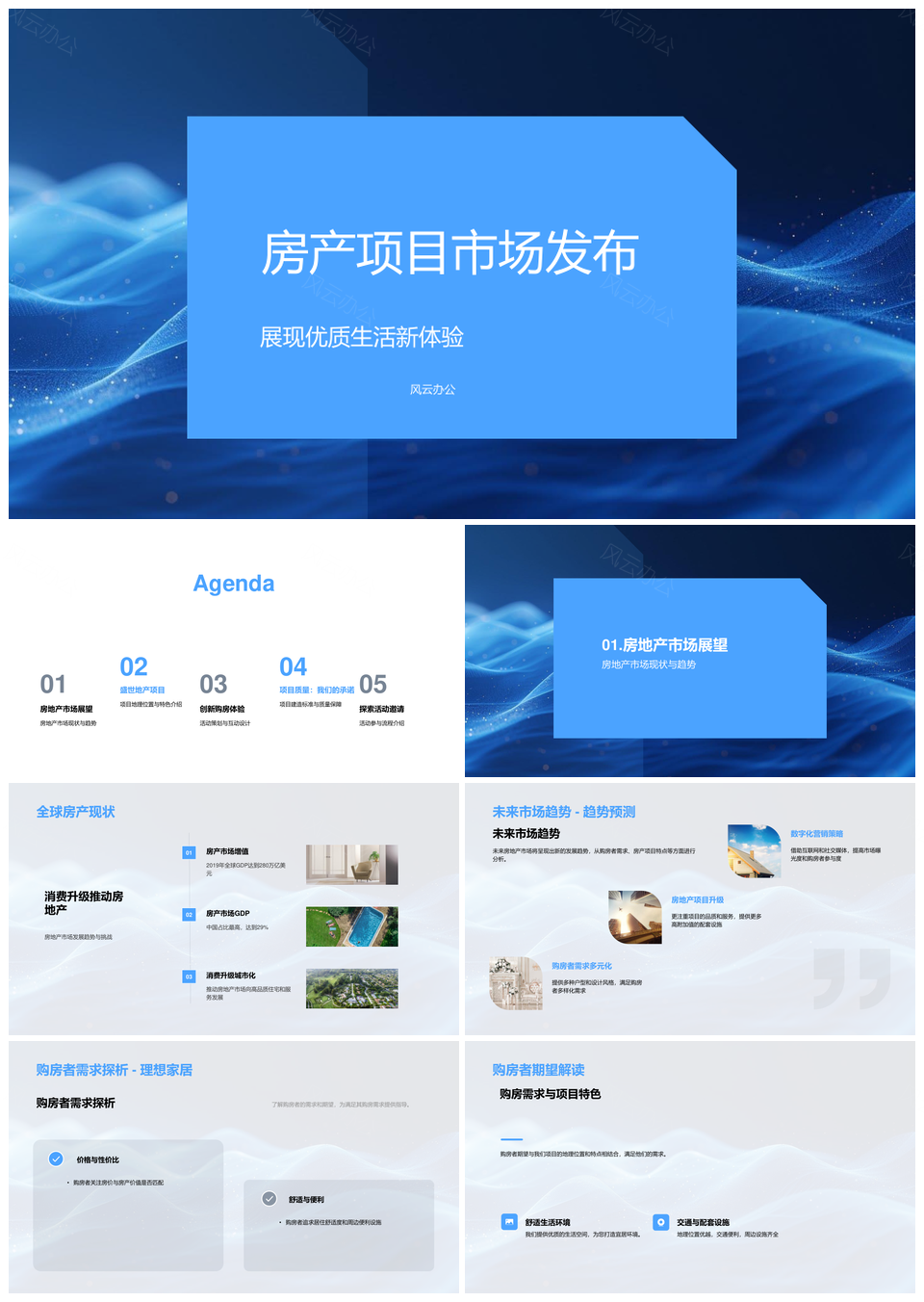 房产项目市场发布现状需求区位配套户型活动优惠PPT模板