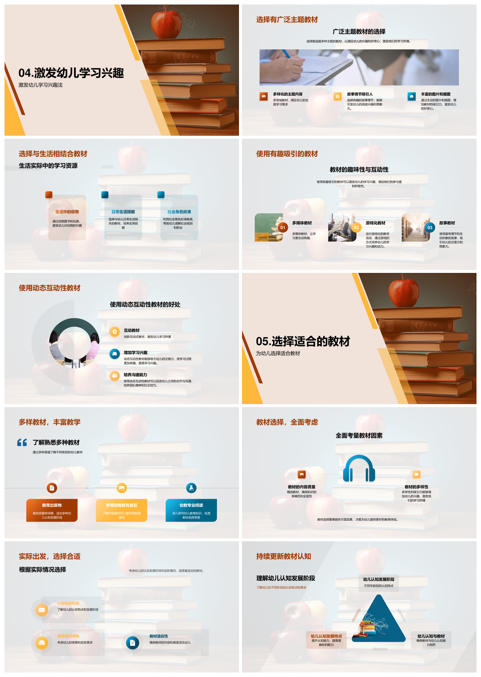 优质幼儿教材评估选内容促认知发展教师培训PPT模板