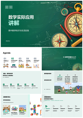 2025高中数学生活实践应用函数逻辑推理打折模型PPT模板