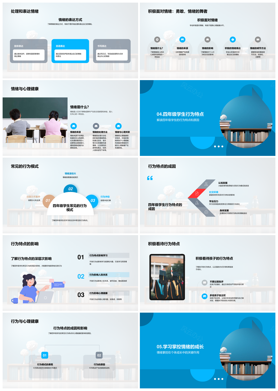 四年级生心理成长特征挑战及健康需求PPT模板