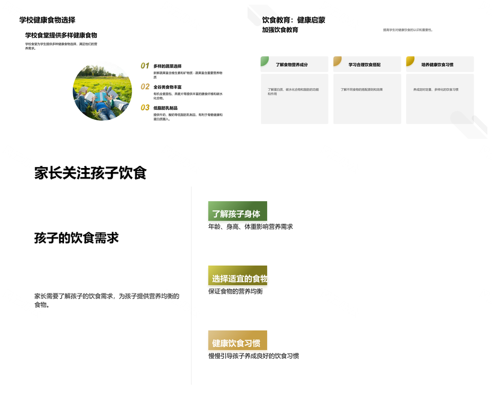 学校食堂健康饮食讲座助三年级防肥胖养习惯PPT模板