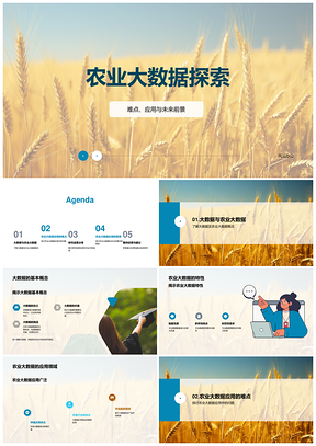 农业大数据新算法提升小麦田精准农业生产效率PPT模板