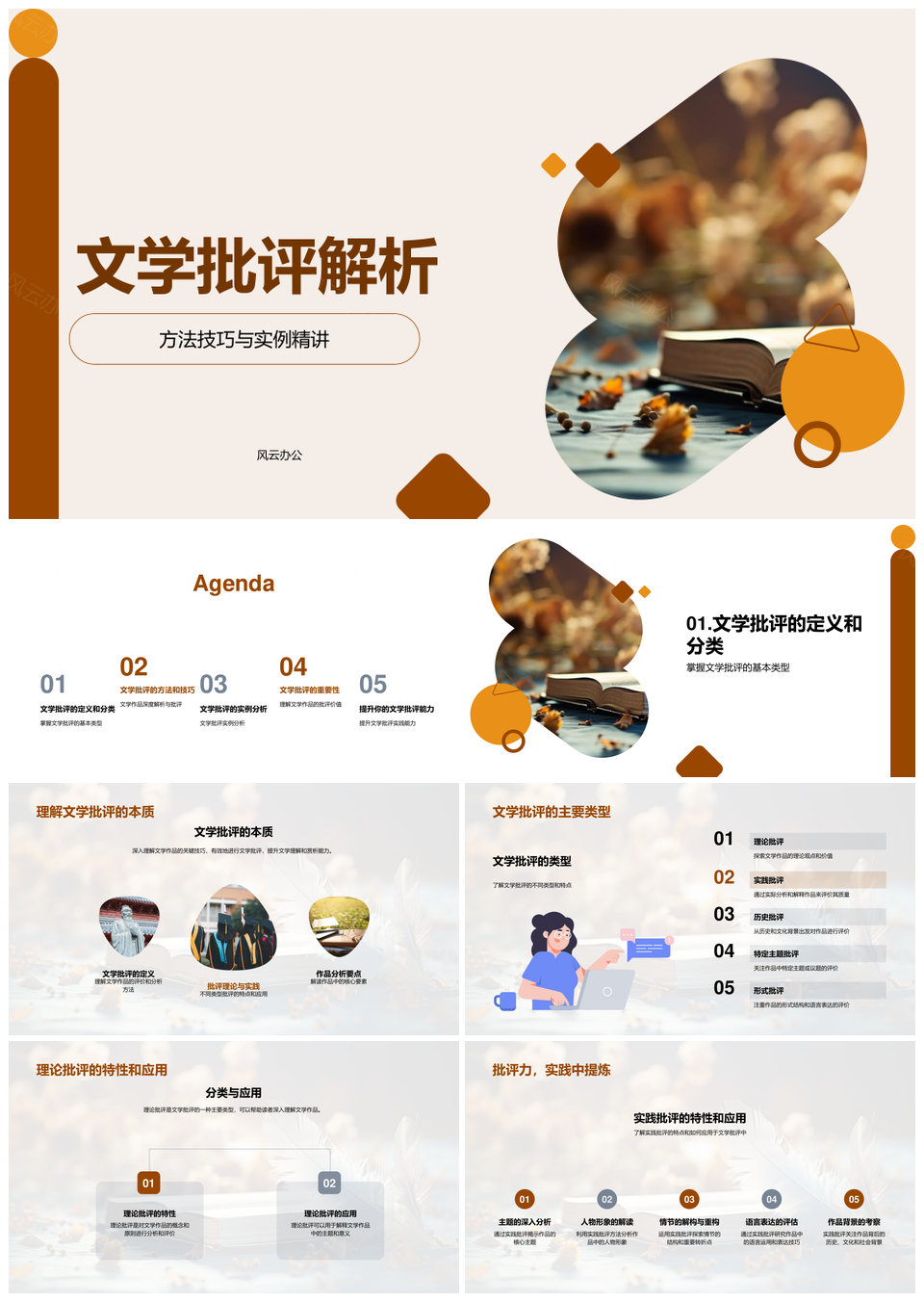 文学批评方法技巧实例理论实践历史解析PPT模板