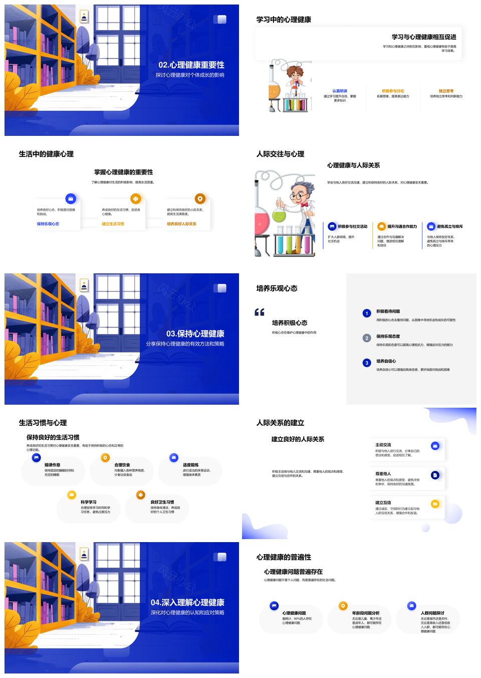 2025心理健康教育应对生活挑战与积极心态培养PPT模板