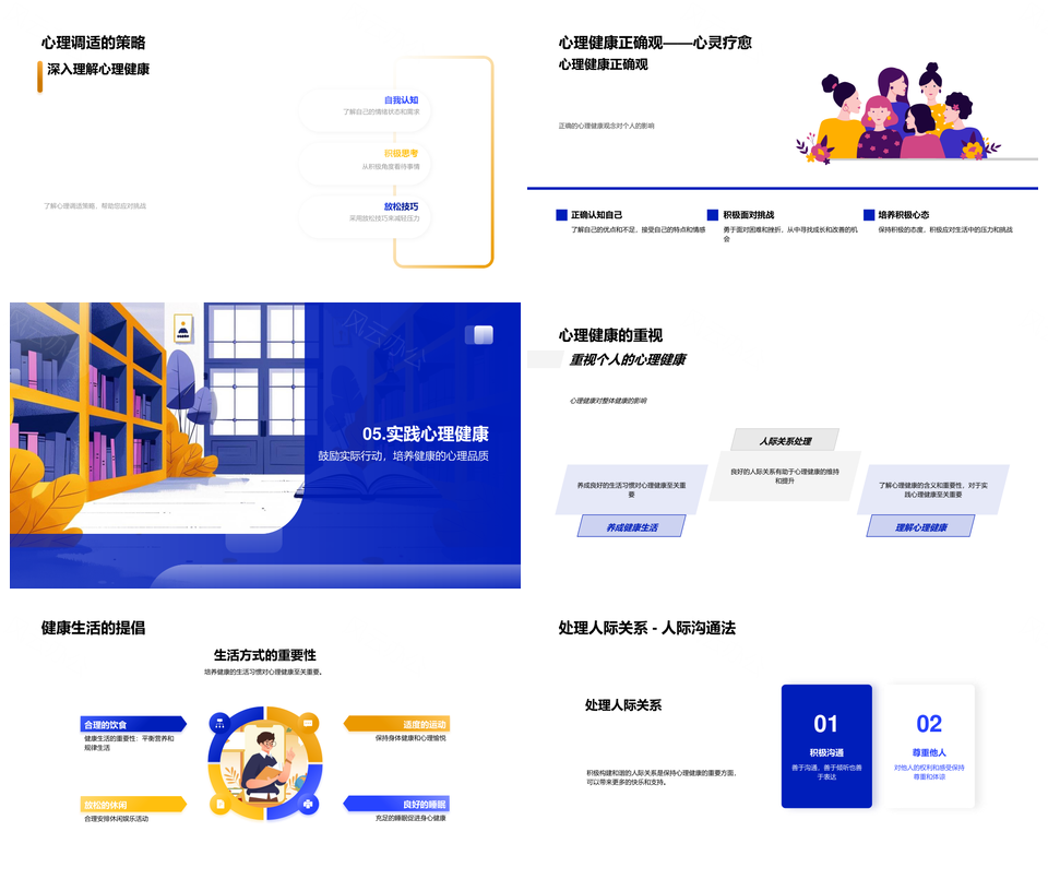 2025心理健康教育应对生活挑战与积极心态培养PPT模板