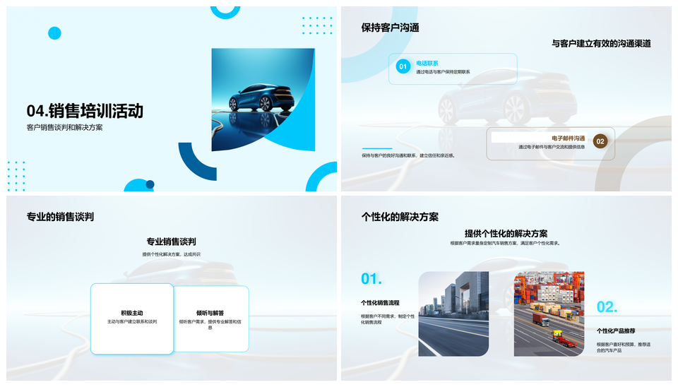 汽车销售员培训技巧策略客户需求倾听业绩提升PPT模板