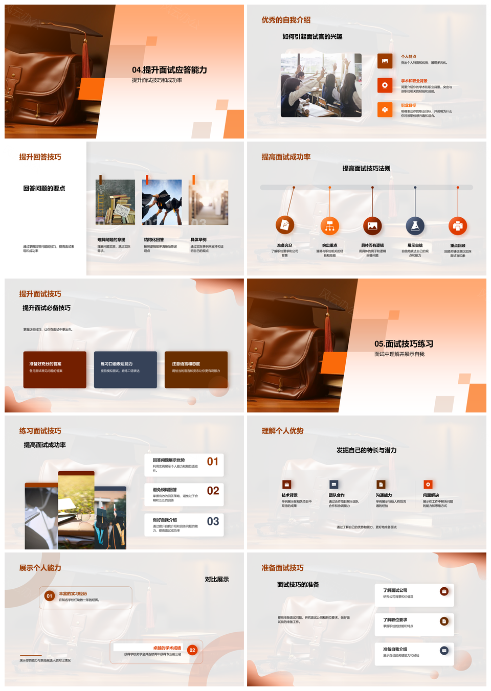 面试技巧回答策略洞察需求展现优势协作赢起点PPT模板