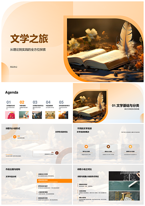 高中文学教育理论实践诗小说创作批评之旅PPT模板