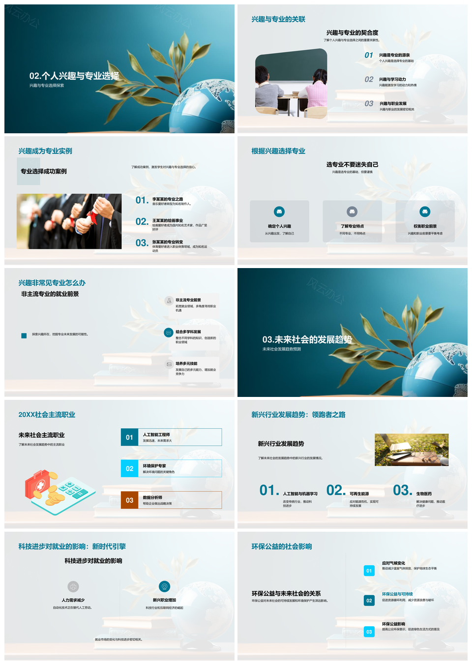 定制人生升学职教留学创业择业新兴趋势PPT模板