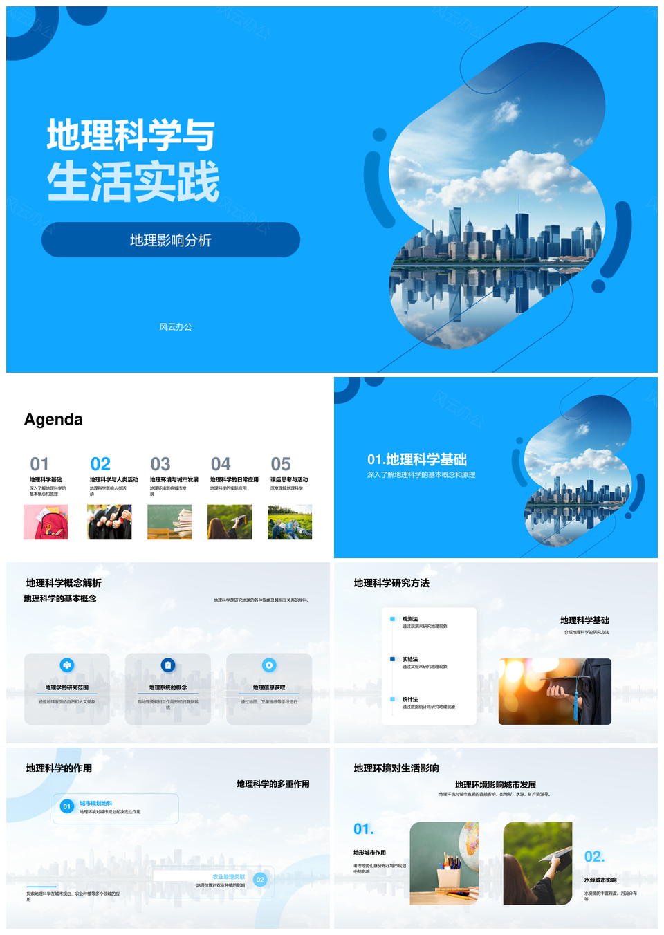 地理环境影响人类活动与城市农业PPT模板
