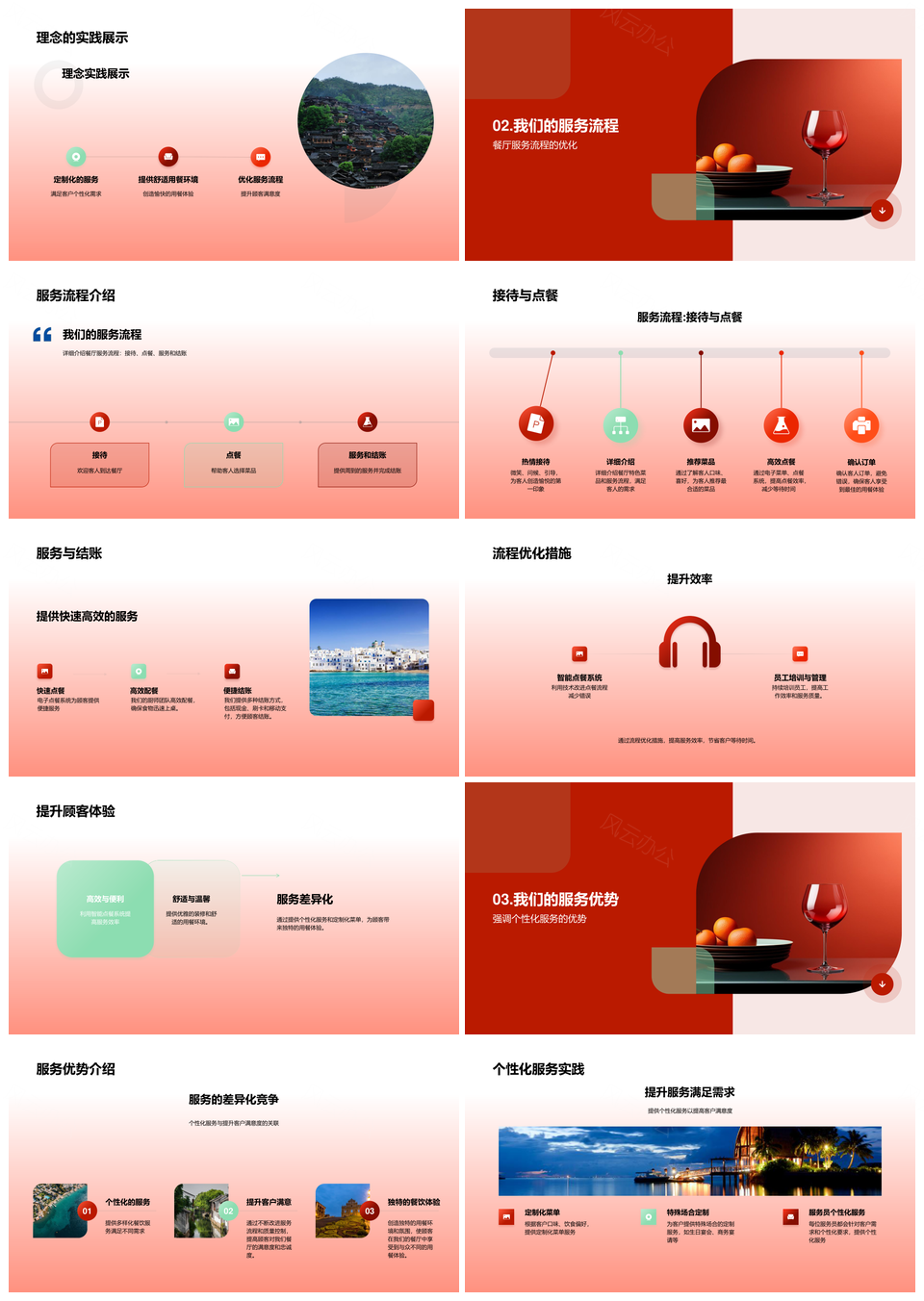 以客为尊服务哲学与优餐体验流程优化PPT模板