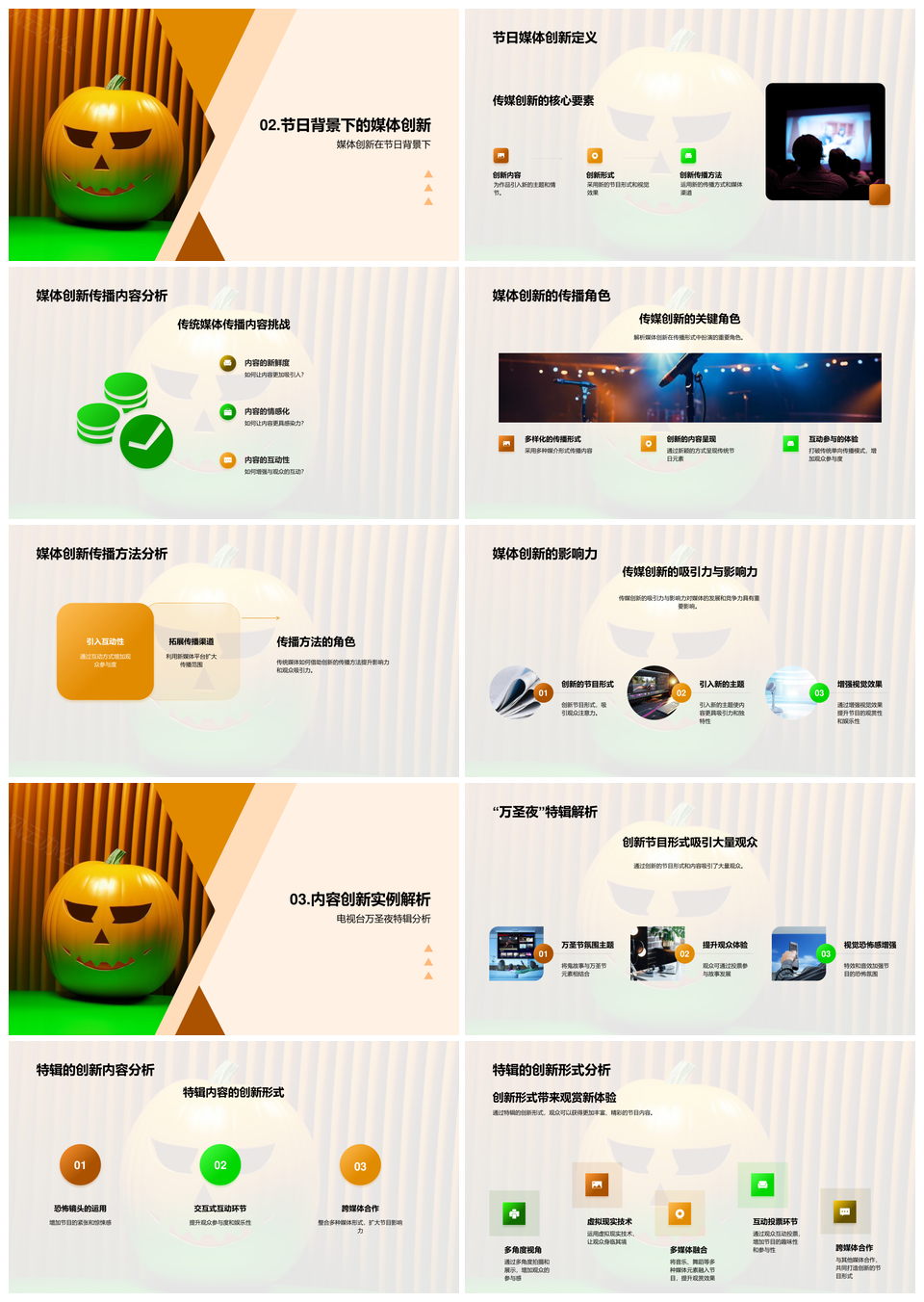 万圣节媒体创新提升传统内容影响力PPT模板