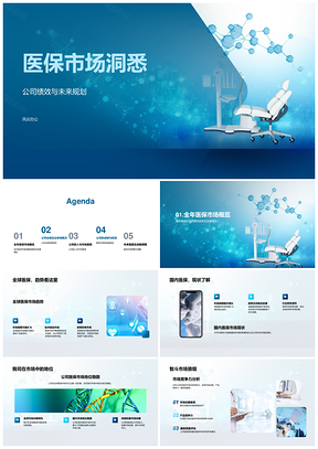 全球我国医保市场趋势与公司绩效业务发展PPT模板