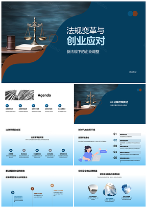法规变革下创业应对企业调整新规PPT模板