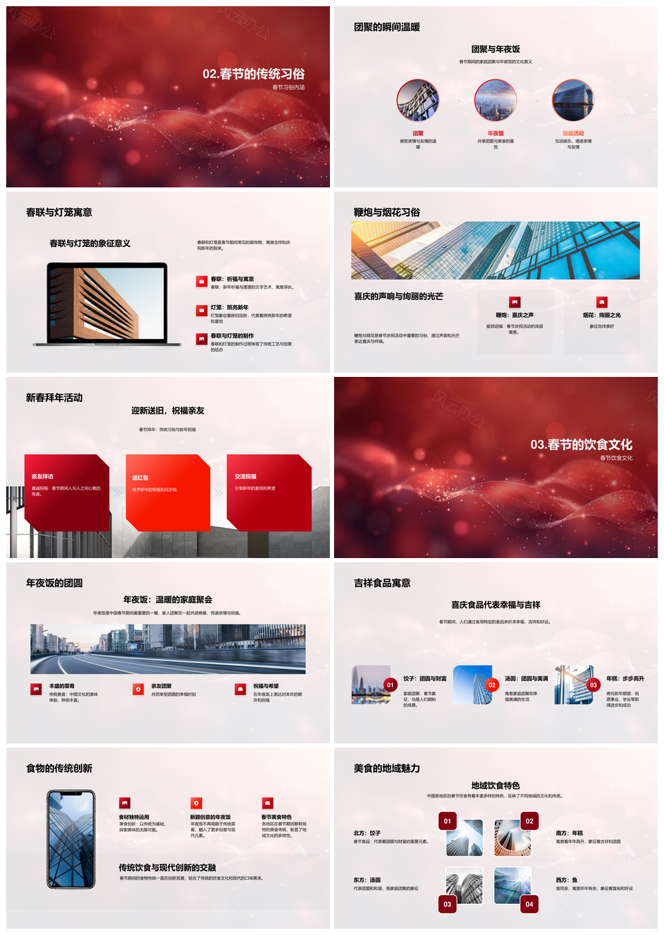 春节文化习俗历史与中外交流解读PPT模板