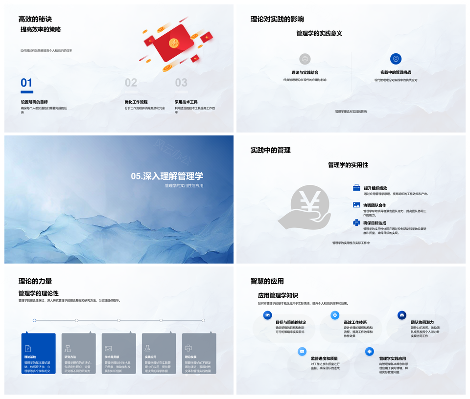管理学基础组织结构规划领导提升教育培训组织效率PPT模板