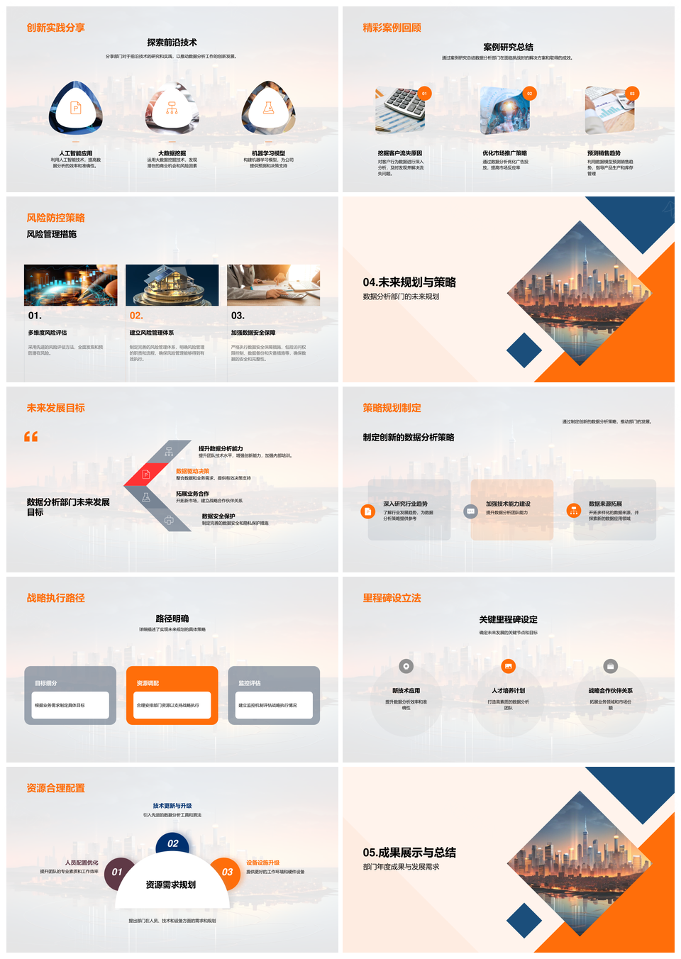 数据部门年终分析目标项目战略挑战成果规划图表PPT模板
