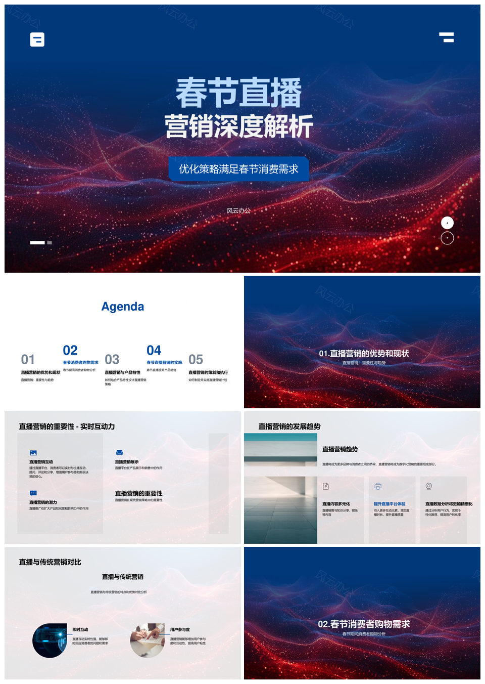 春节直播营销策略优化与用户需求案例解析PPT模板