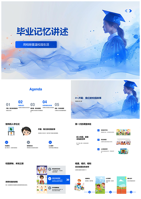 毕业记忆相册重温校园个人经历PPT模板