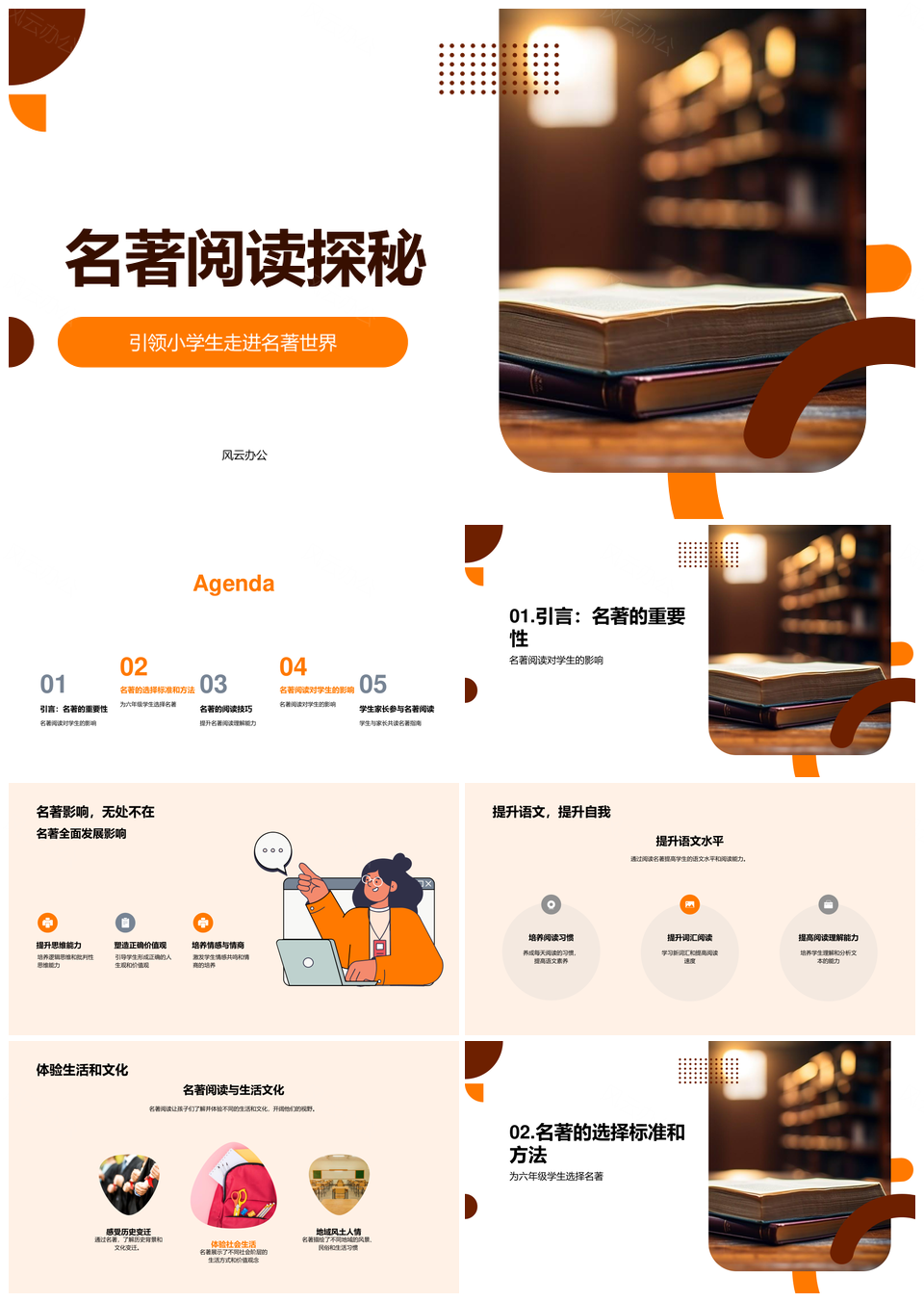 小学生名著阅读推荐技巧助力全面发展PPT模板