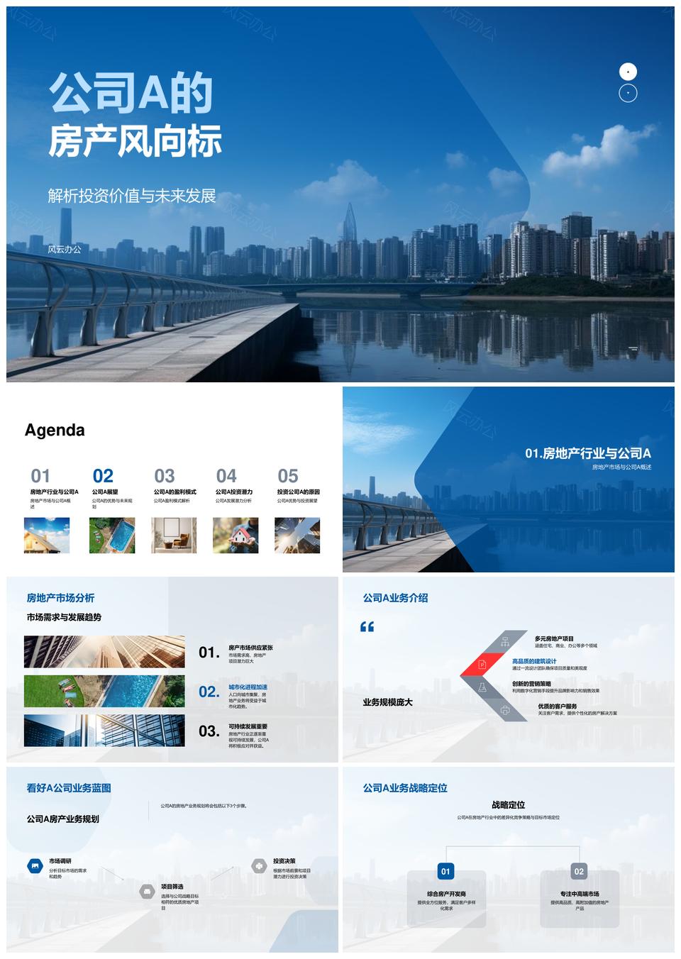 公司A房地产投资价值摩天大楼项目规划PPT模板
