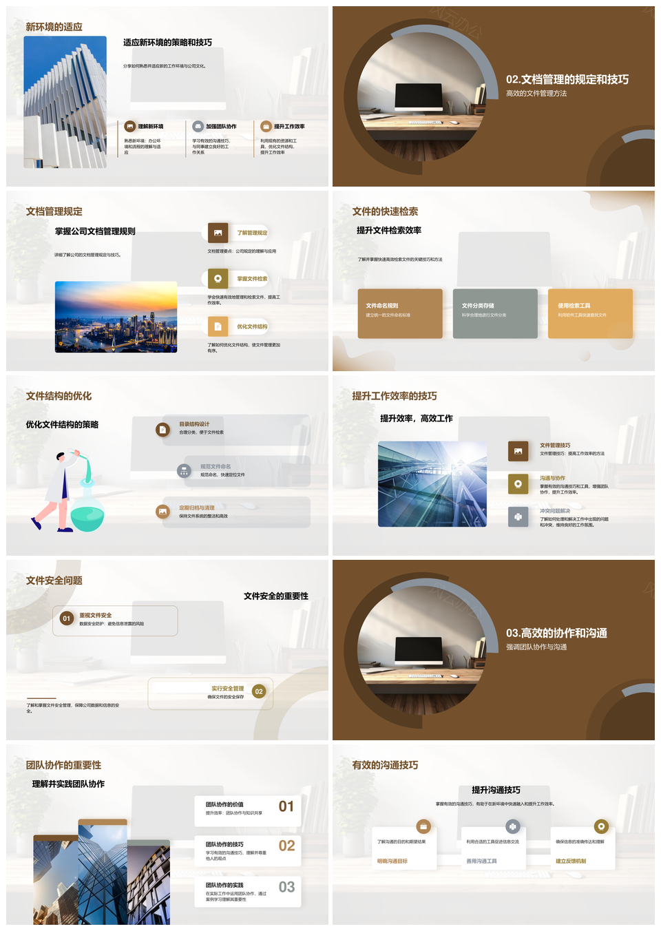 业务培训师高效适应新办公环境文档管理PPT模板