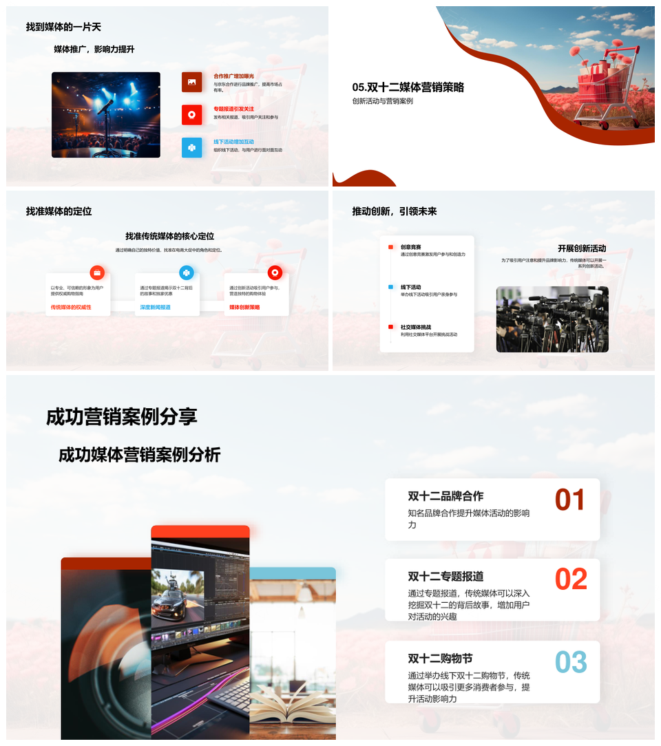 赋能传统媒体双十二电商大促营销策略PPT模板