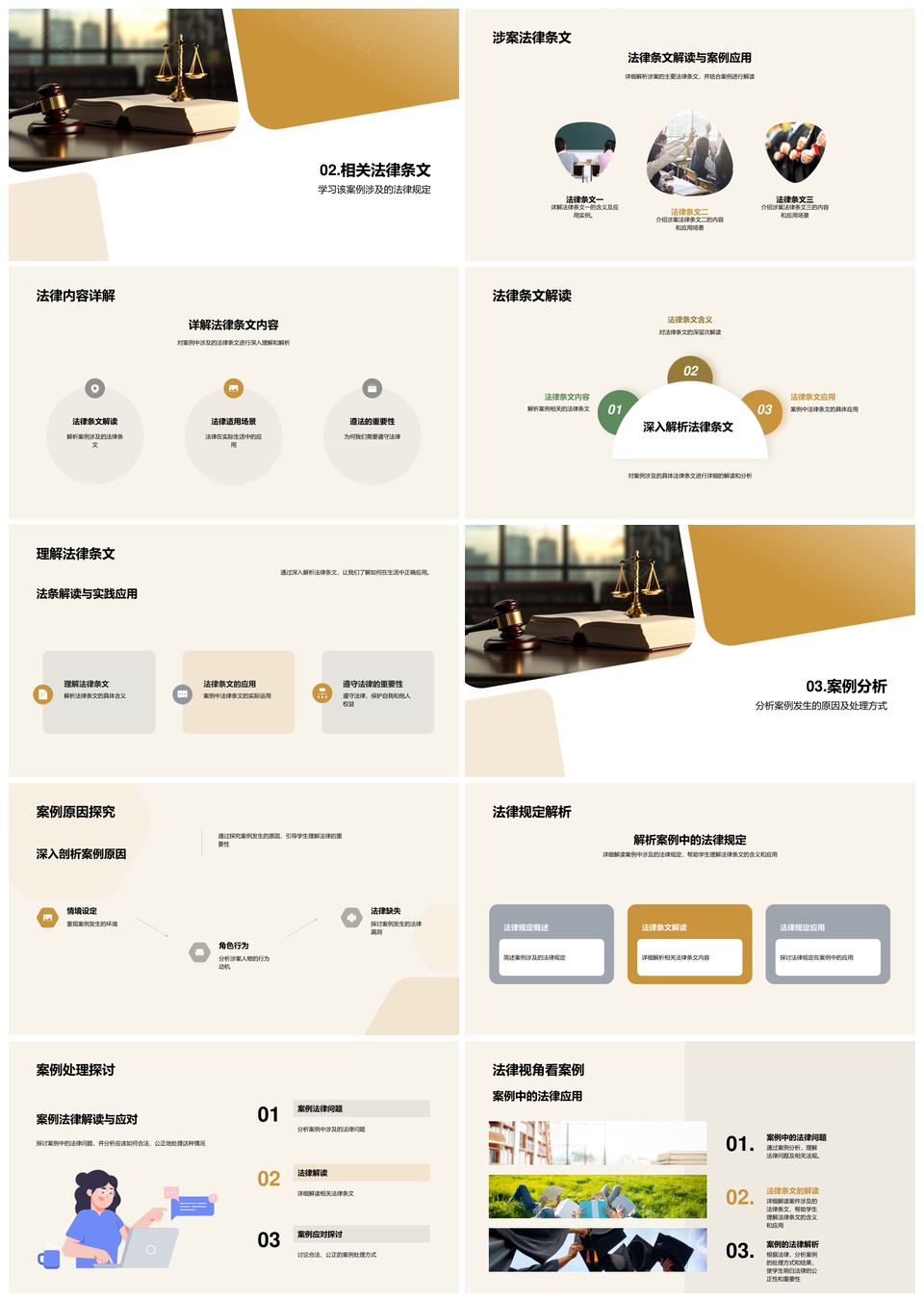 初中法律教育案例解析与法条运用PPT模板