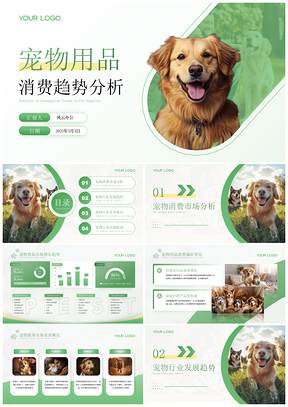 2025绿色宠物用品行业趋势分析报告PPT模板