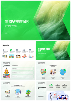 生物多样性探究科学讲座PPT模板