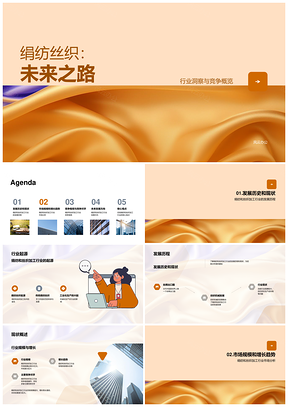绢纺丝织加工行业趋势规模竞争发展方向PPT模板