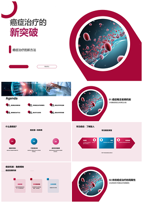 癌症治疗新突破解析发病原因细胞扩散PPT模板
