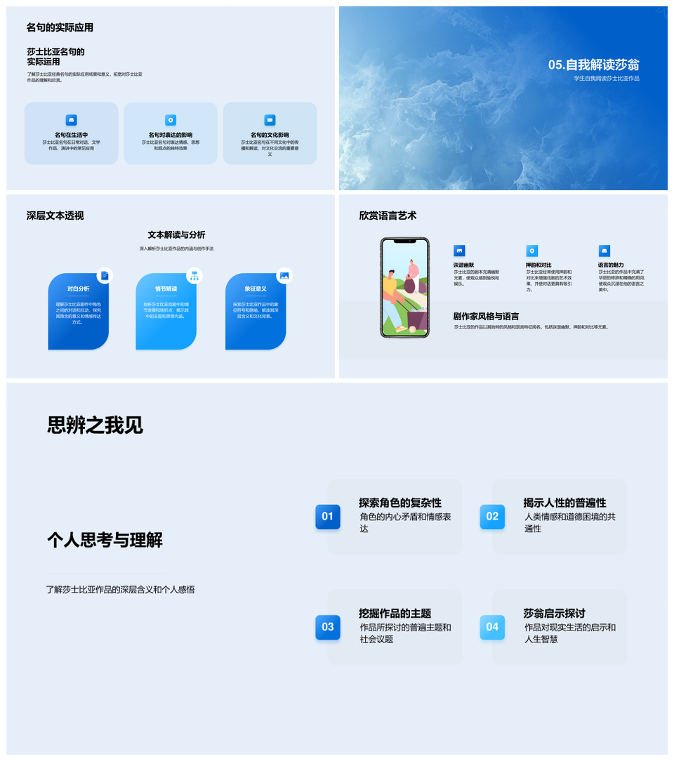 莎士比亚戏剧创作生平社会影响主题结构语言PPT模板