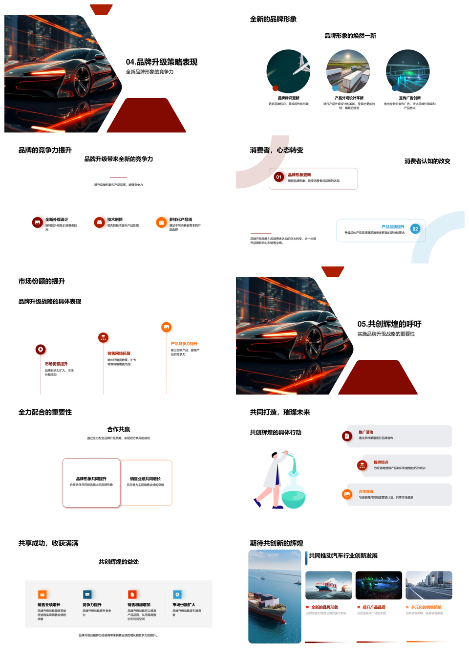 汽车品牌春节升级战略创新营销创辉煌PPT模板