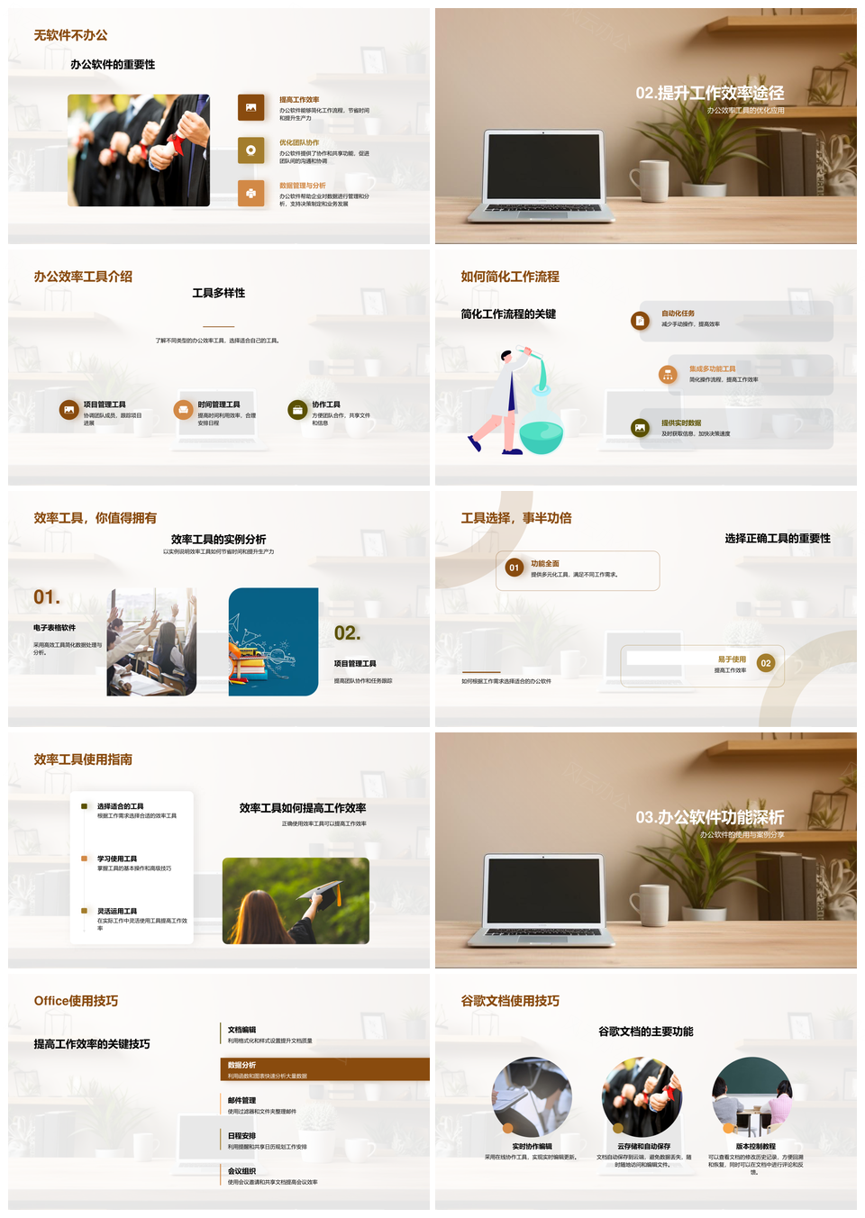 企业员工Office谷歌文档高效办公技巧攻略PPT模板