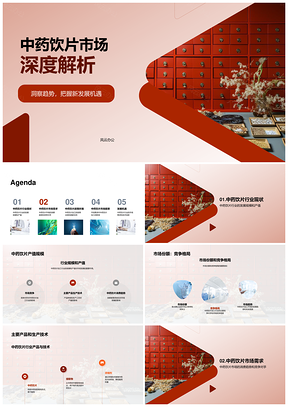 中药饮片加工市场前景规模竞争格局分析PPT模板
