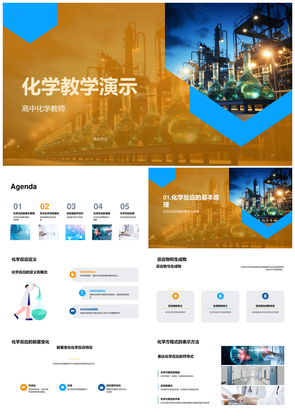 高中化学教师演示反应物生成物能量变化方程式PPT模板