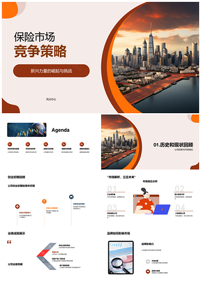 保险市场竞争应对摩天大楼策略PPT模板