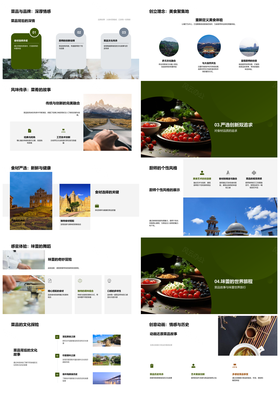 美食人文品牌创新与文化历程PPT模板