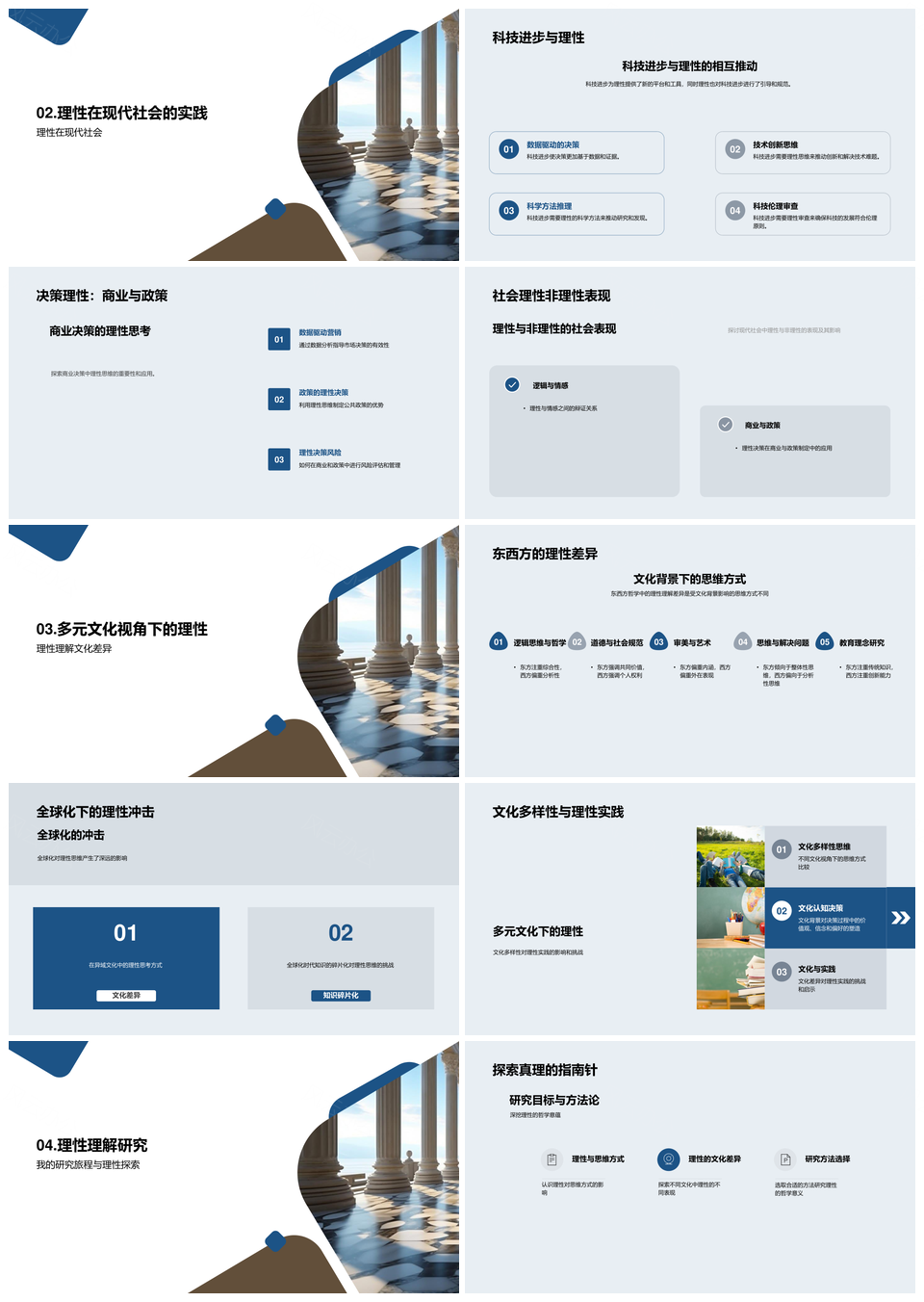 理性哲学全球史情理逻辑道德美学科技古今PPT模板
