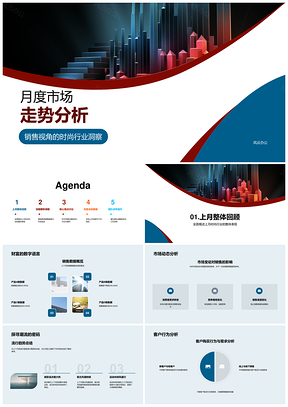 月度市场走势分析销售数据趋势变动与战略优化PPT模板